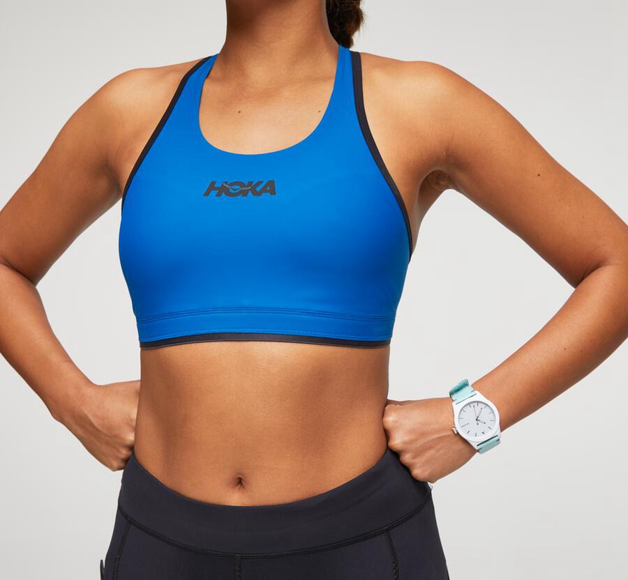 Hoka One One Womens Bra - Performance Sports - Blue - OWSU04836